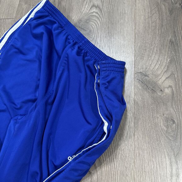 Vintage Adidas Breakaway Pants Royal Blue Basketball Warm Up Y2K 3 Stripe Medium - Picture 4 of 6